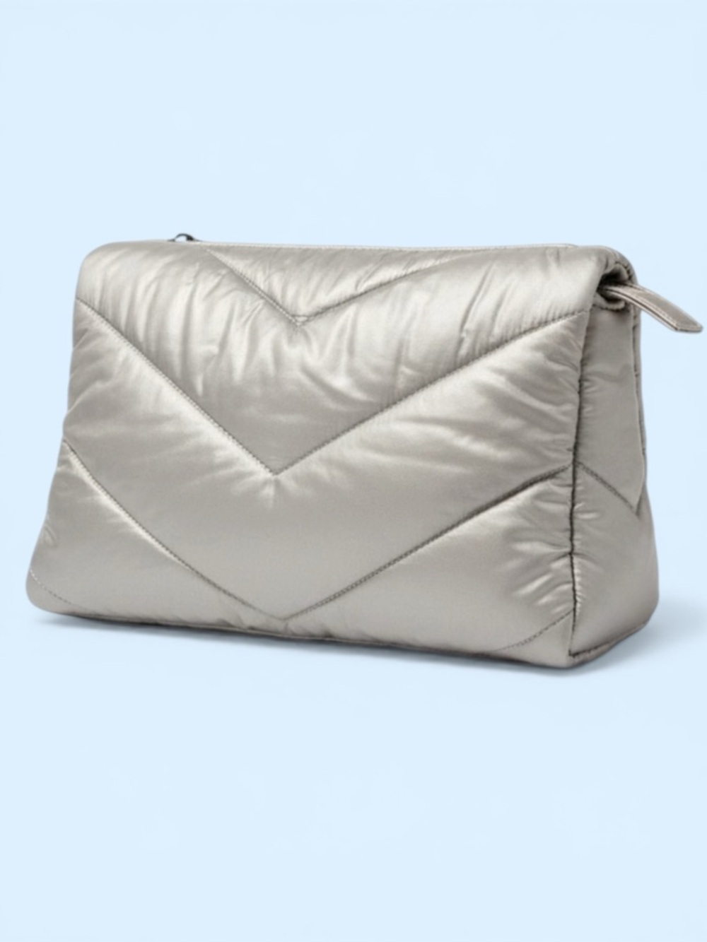 Caraa x Athleta Gray Quilted Puffer Convertible Crossbody Shoulder Bag